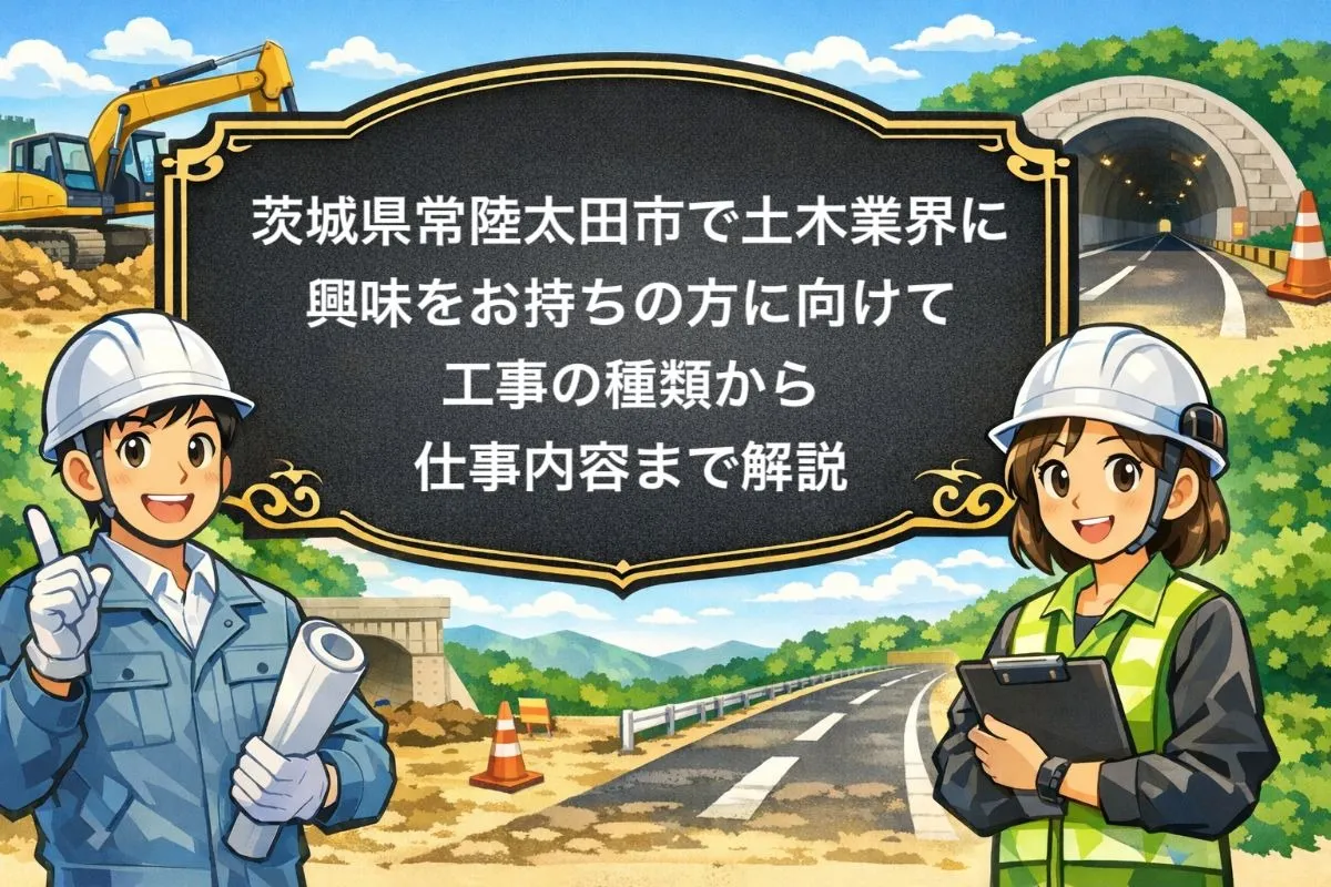 茨城県常陸太田市で土木業界に興味をお持ちの方に向けて工事の種類から仕事内容まで解説