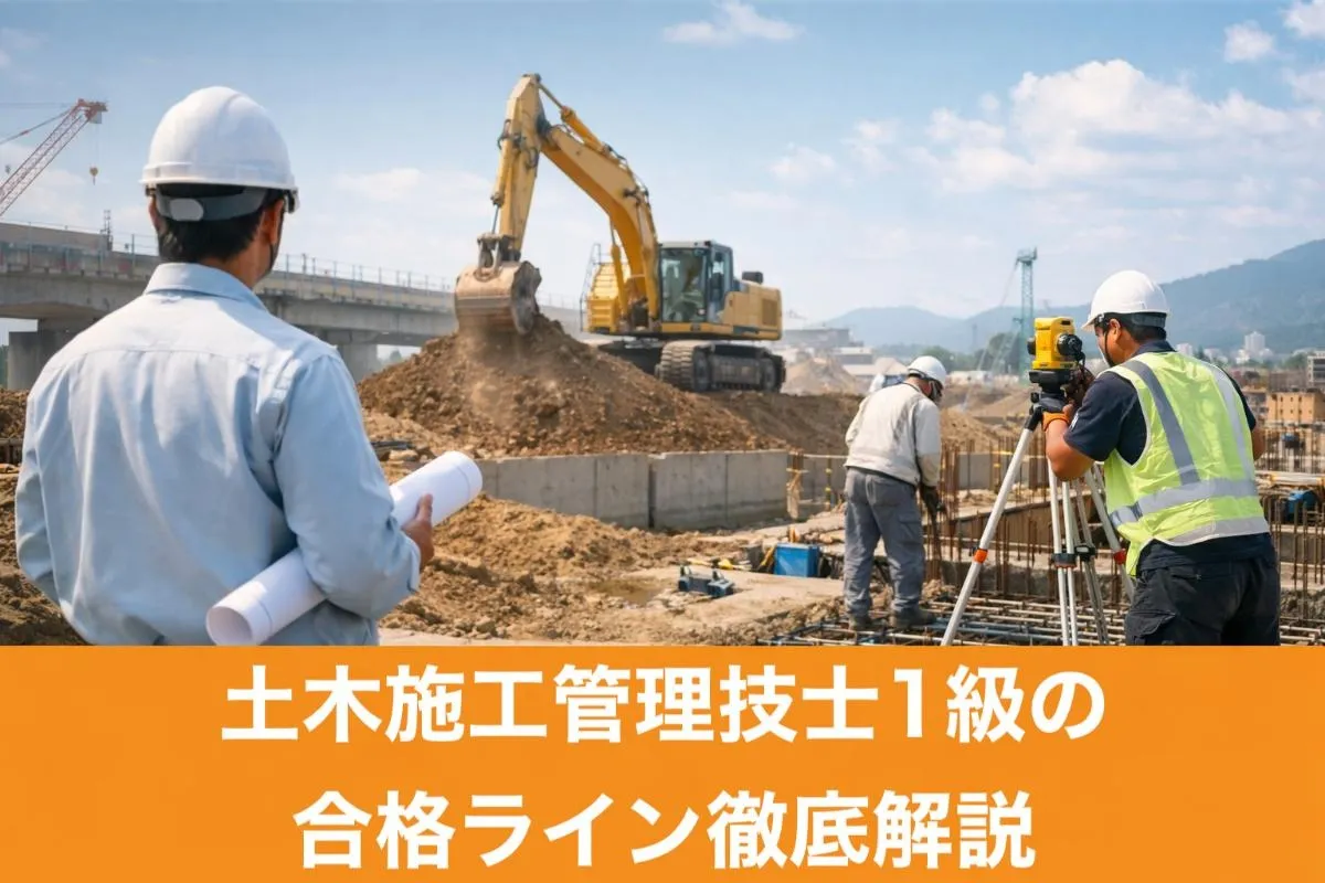 土木施工管理技士1級の合格ライン徹底解説